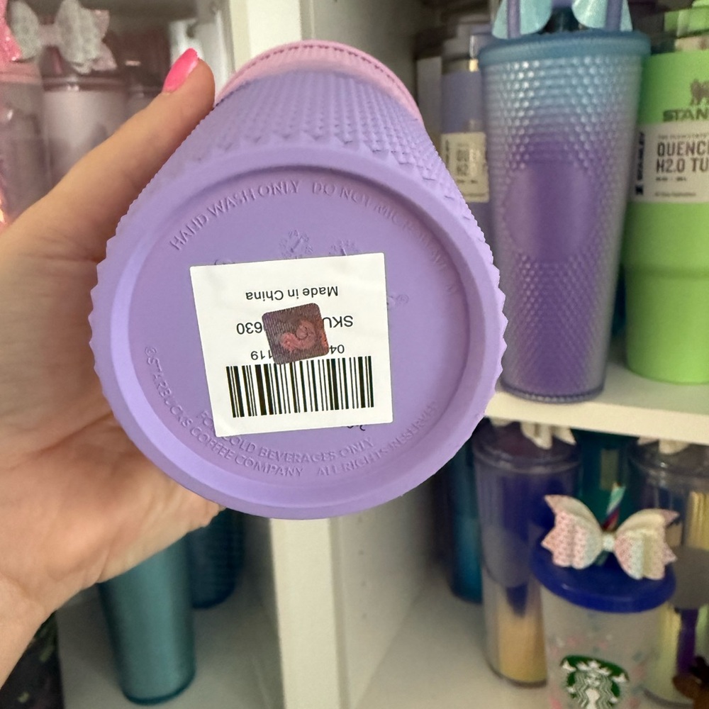 Starbucks Lavender Tumbler with Pink Bow - Picture 2 of 2